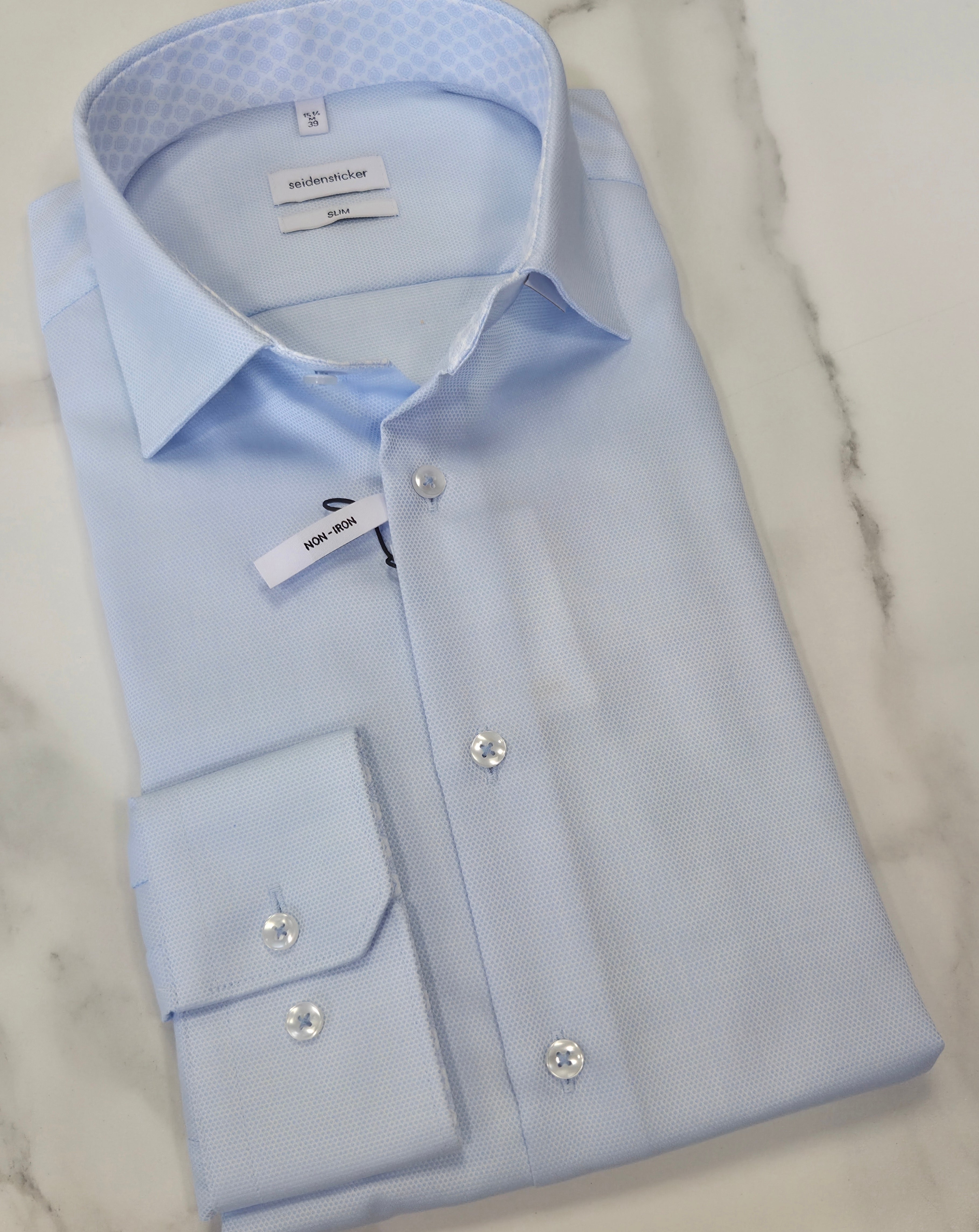 SEIDENSTICKER SLIM FIT L/S SHIRT (01849981) - BABY BLUE