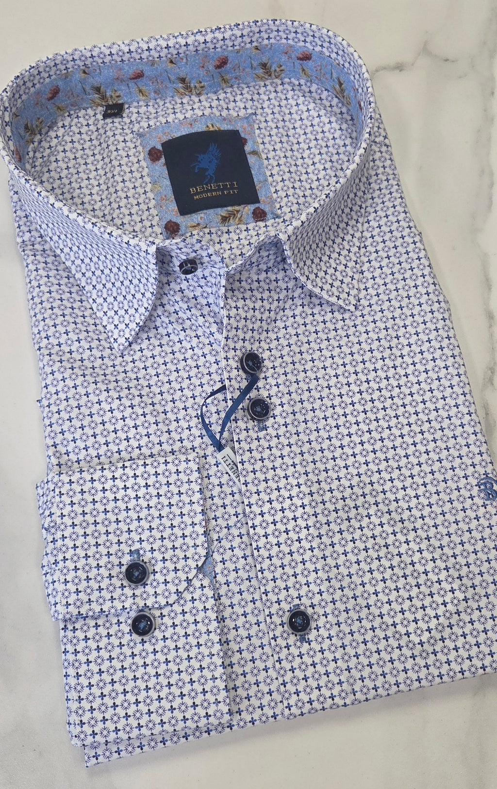 BENETTI LONDON L/S SHIRT - BLUE