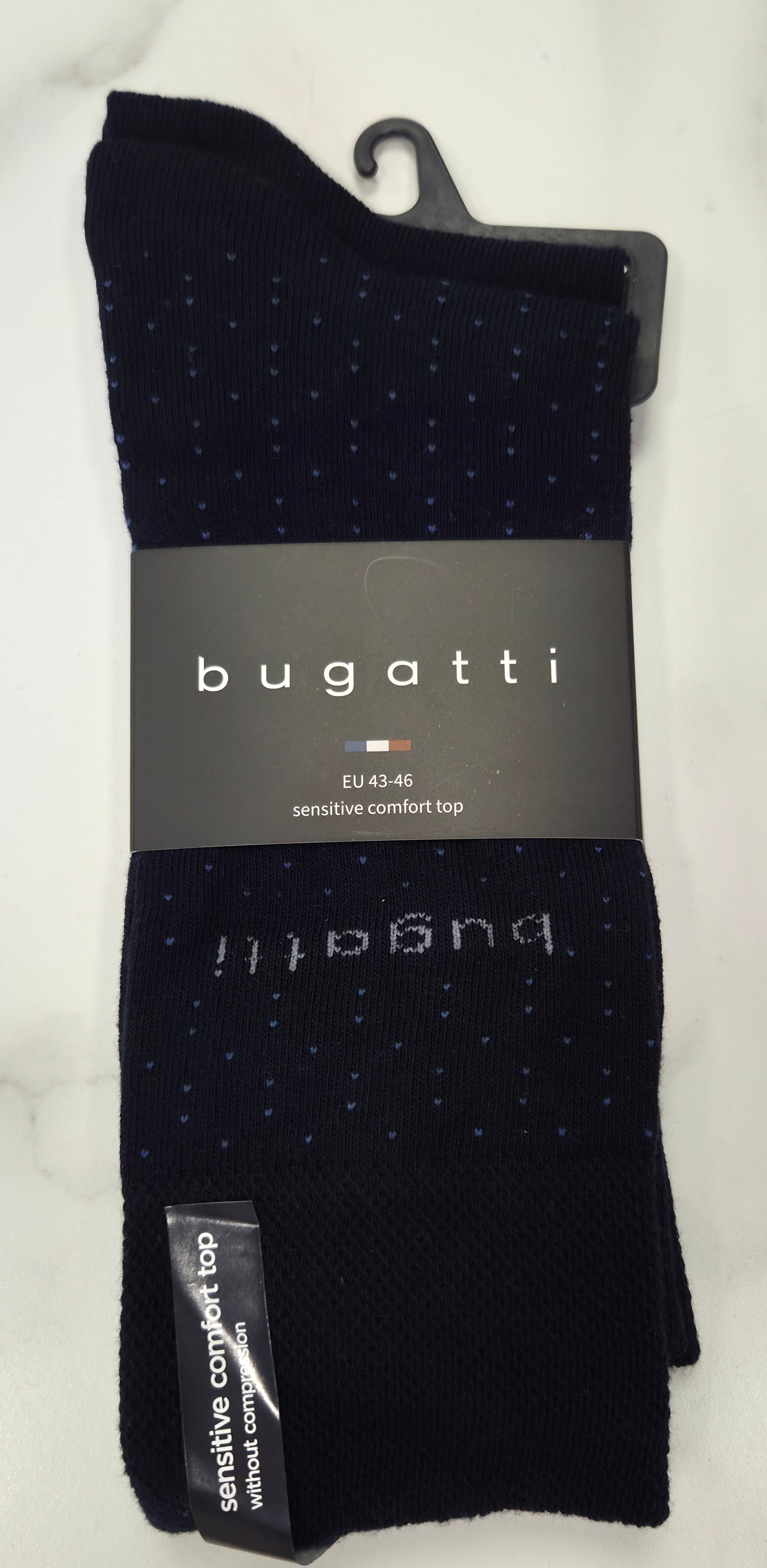 BUGATTI 2 PACK SOCK DOTS (6264) - NAVY