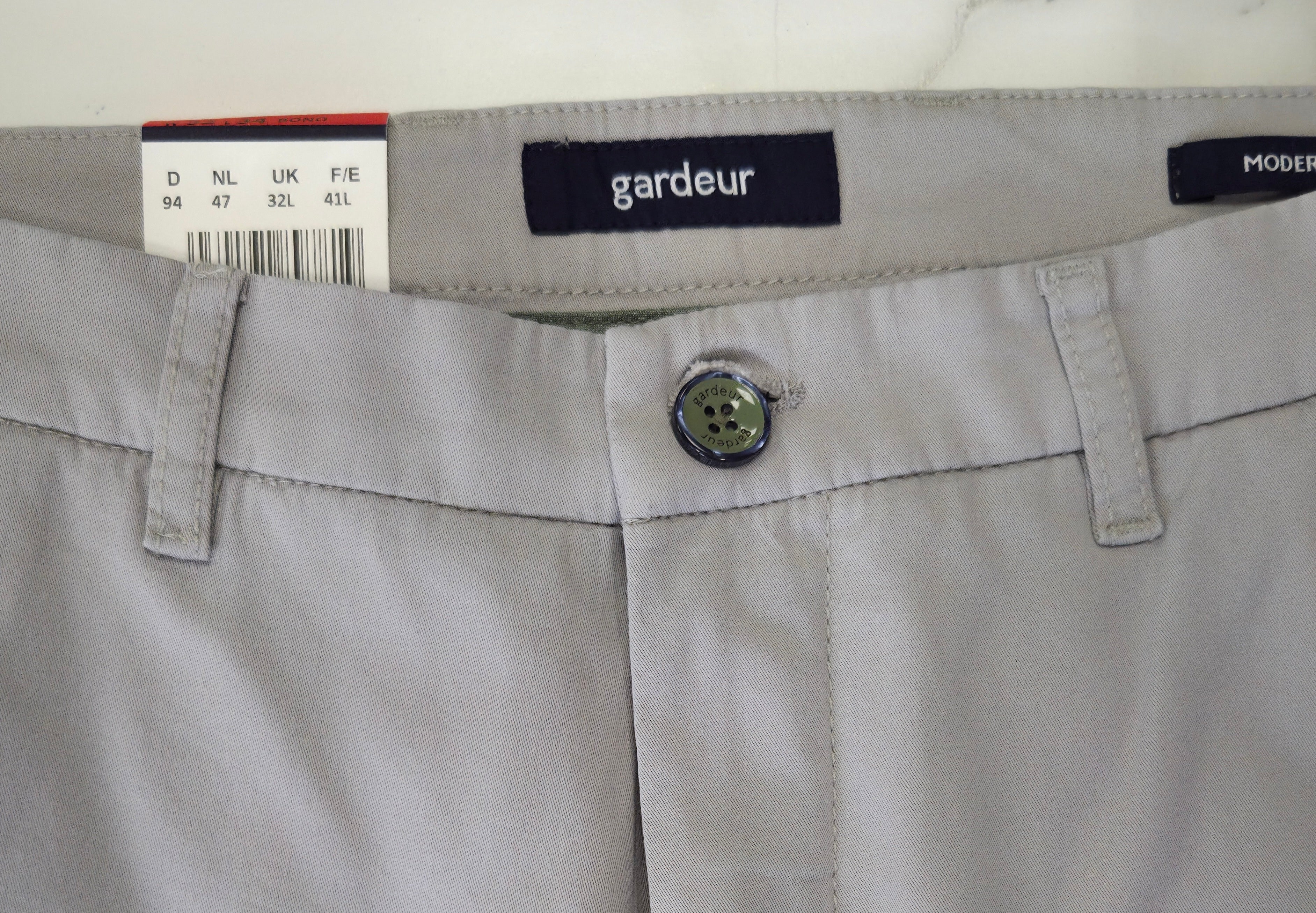 GARDEUR BONO SLIM CHINO TROUSER (412841/1092) - LIGHT GREY