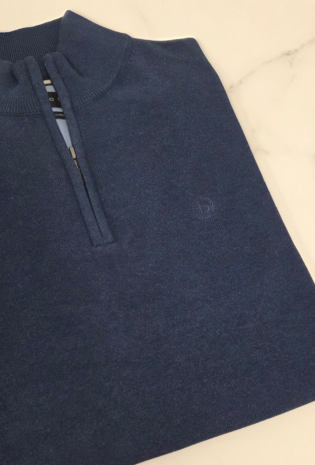 BUGATTI 1/4 ZIP KNITWEAR (25529F/370)- NAVY