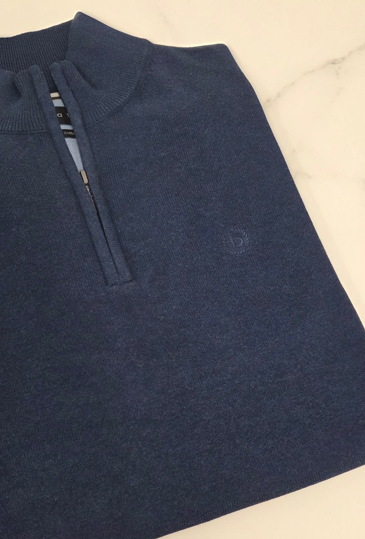 BUGATTI 1/4 ZIP KNITWEAR (25529F/370)- NAVY