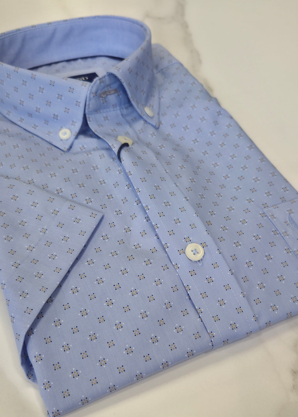 PRE END NAPOLI PATTERN S/S SHIRT - BABY BLUE