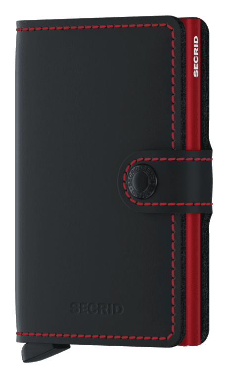 SECRID MINIWALLET MATTE - BLACK/RED