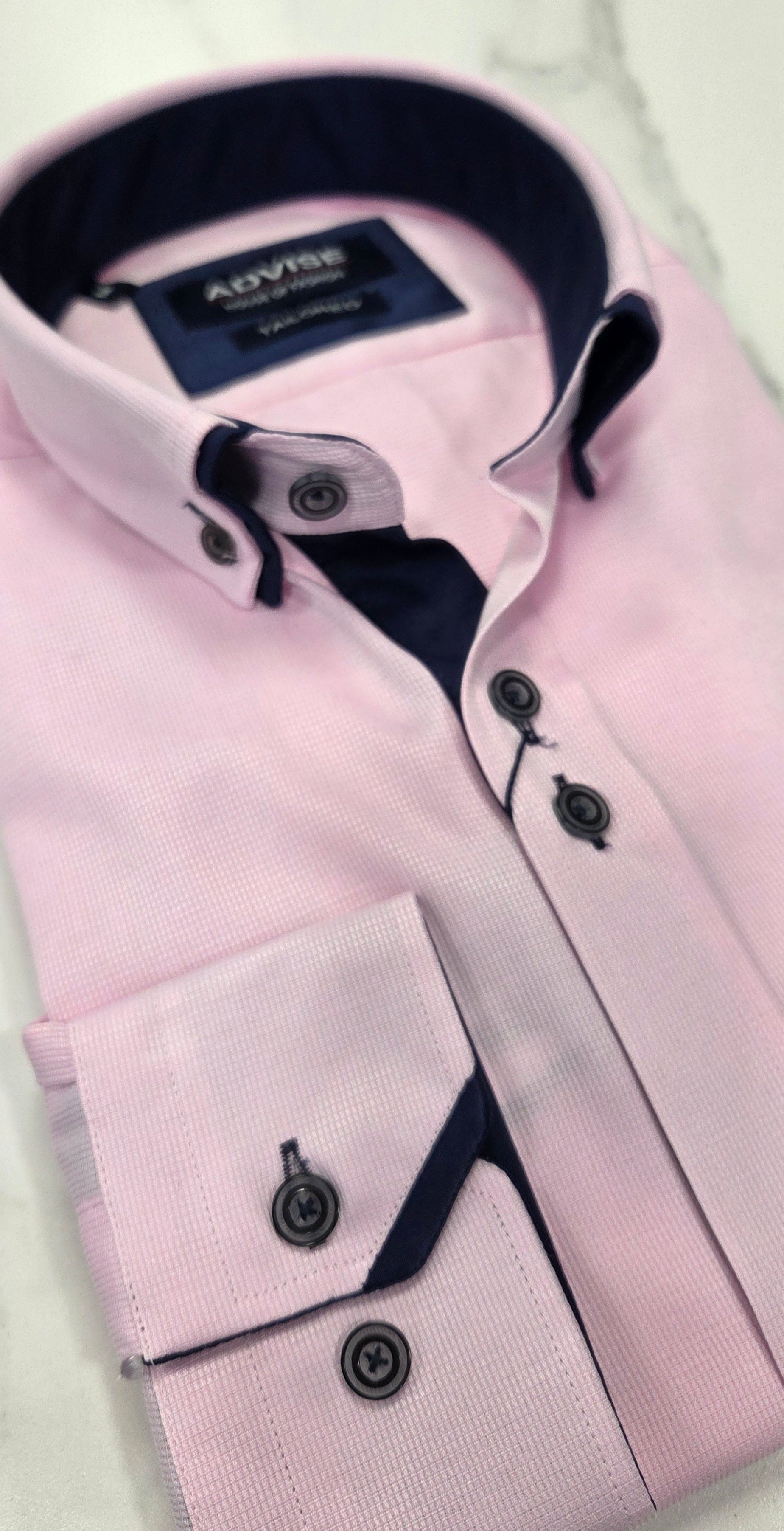 ADVISE DOUBLE COLLAR SHIRT (AD-896) - PINK