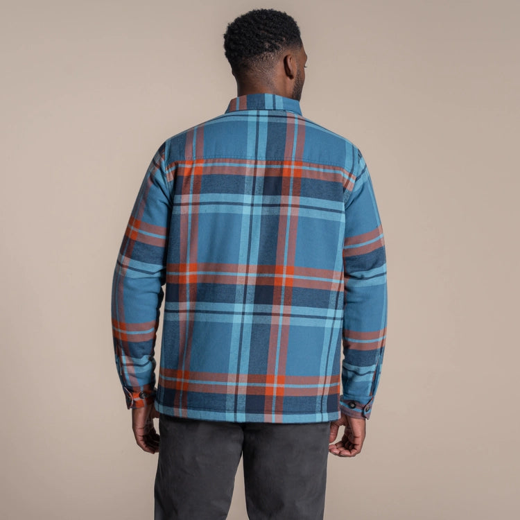 CRAGHOPPER BURNBANK OVERSHIRT - NAVY/RUST