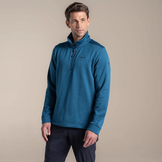 CRAGHOPPERS BLAKE 1/2 ZIP  FLEECE - BLUE