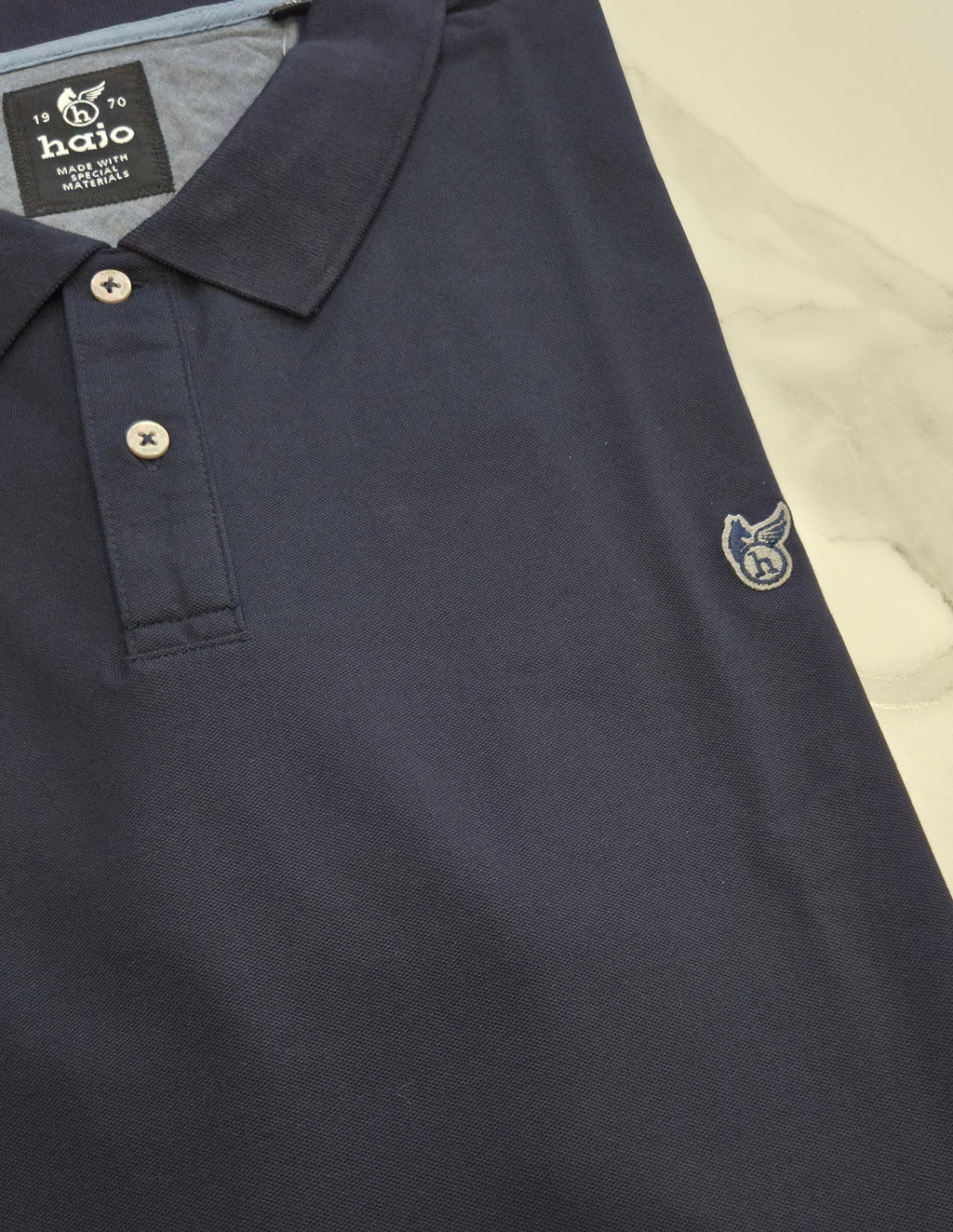 HAJO POLOSHIRT PLUS 3XL - 6XL- NAVY