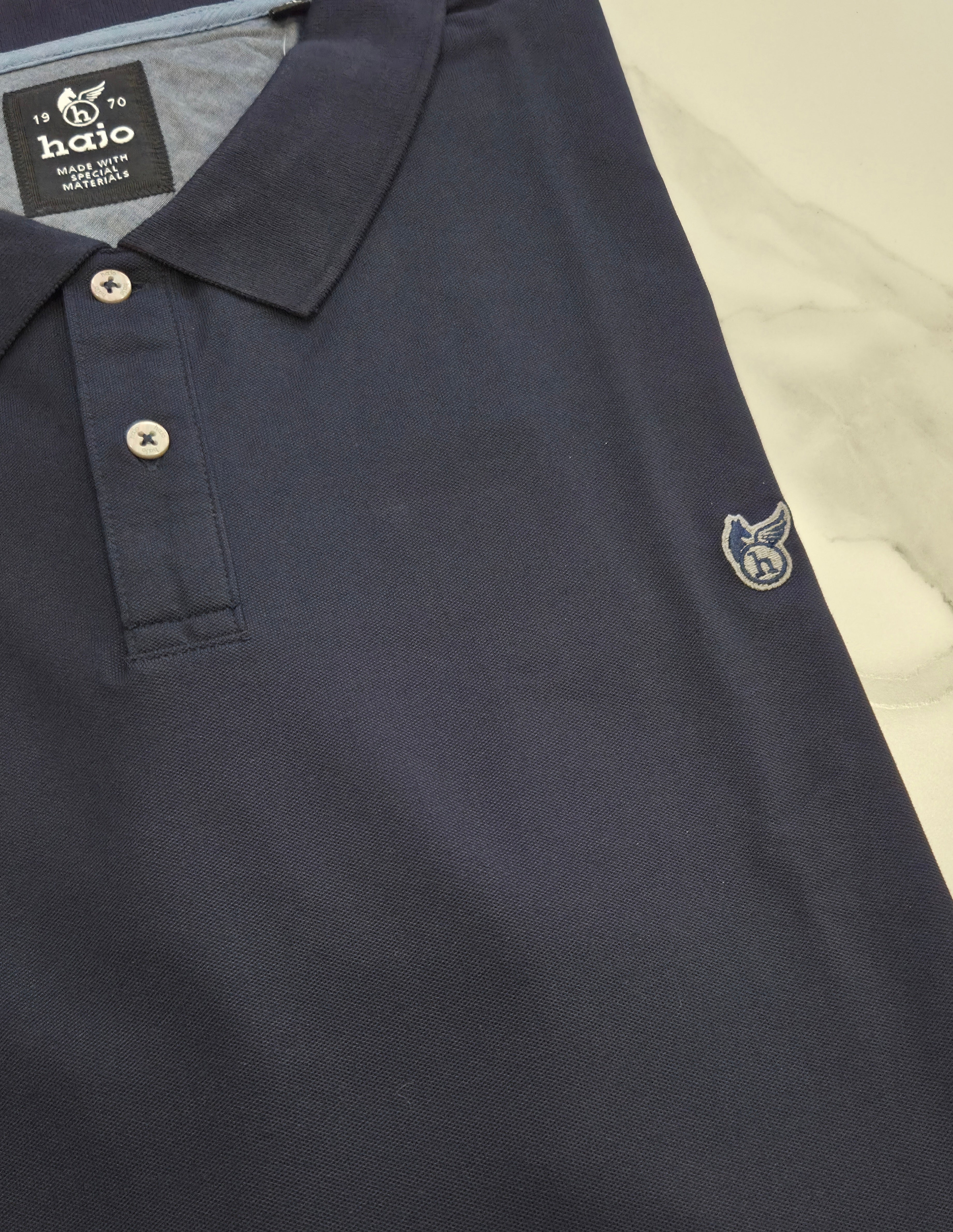 HAJO POLOSHIRT PLUS 3XL - 6XL- NAVY