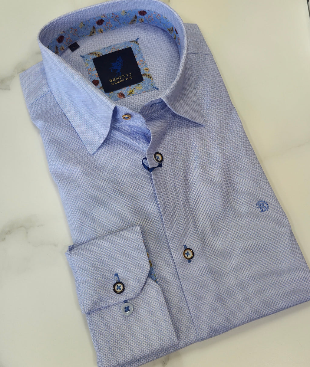 BENETTI ARLO L/S SHIRT -BLUE