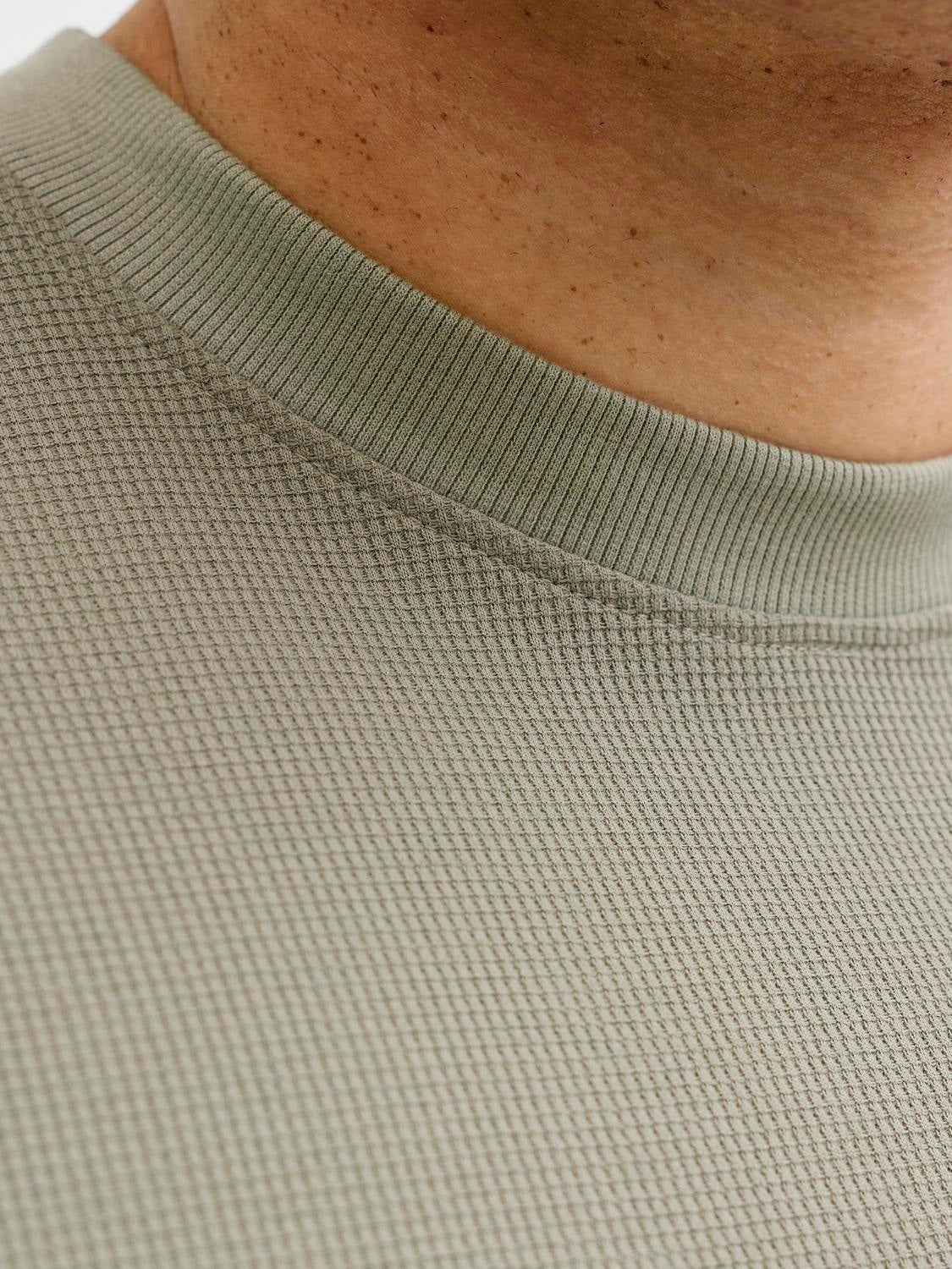 JACK & JONES JJEAUSTIN TEXTURED T-SHIRT PLUS  SIZE - GREEN