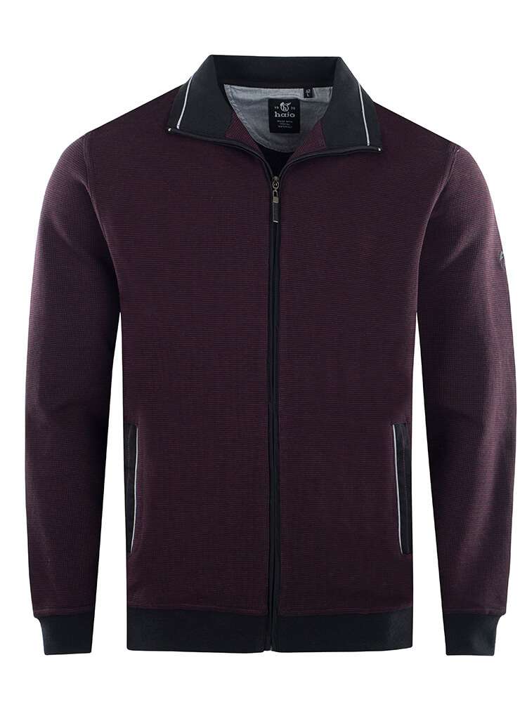 HAJO FULL ZIP SWEATSHIRT (27475/302) - WINE