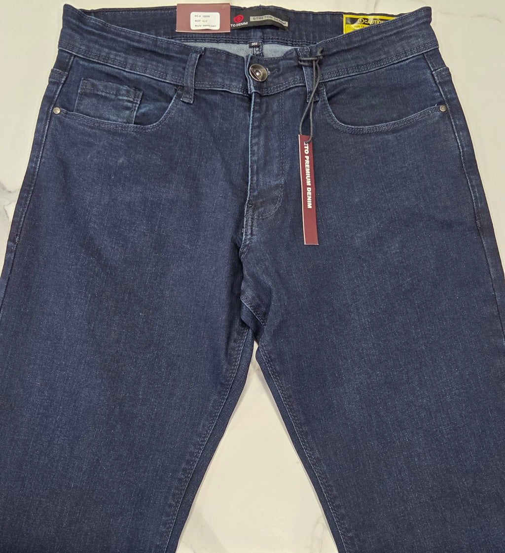 ETO EM629  STRAIGHT STRETCH DENIM - NAVY BLUE