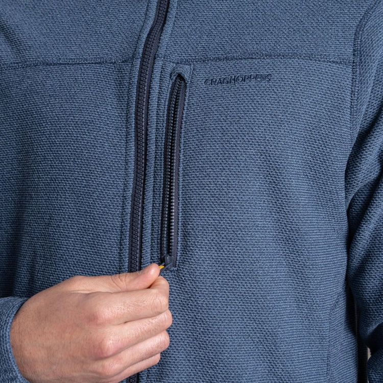 CRAGHOPPERS SOUTHER FULL ZIP FLEECE - NAVY BLUE