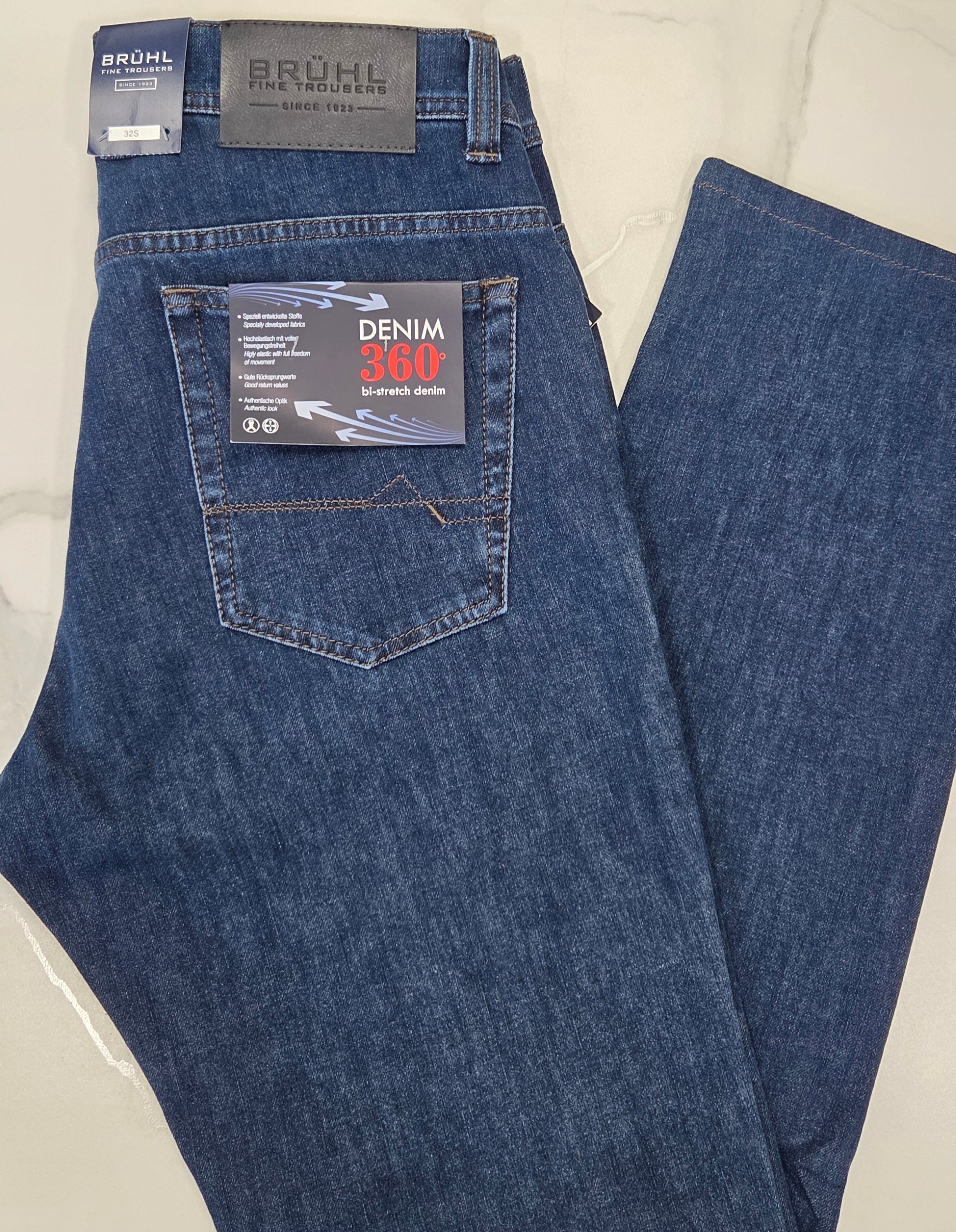 BRUHL YORK 360 BI-STRETCH DENIM (0726-191310-192/915) - MID BLUE