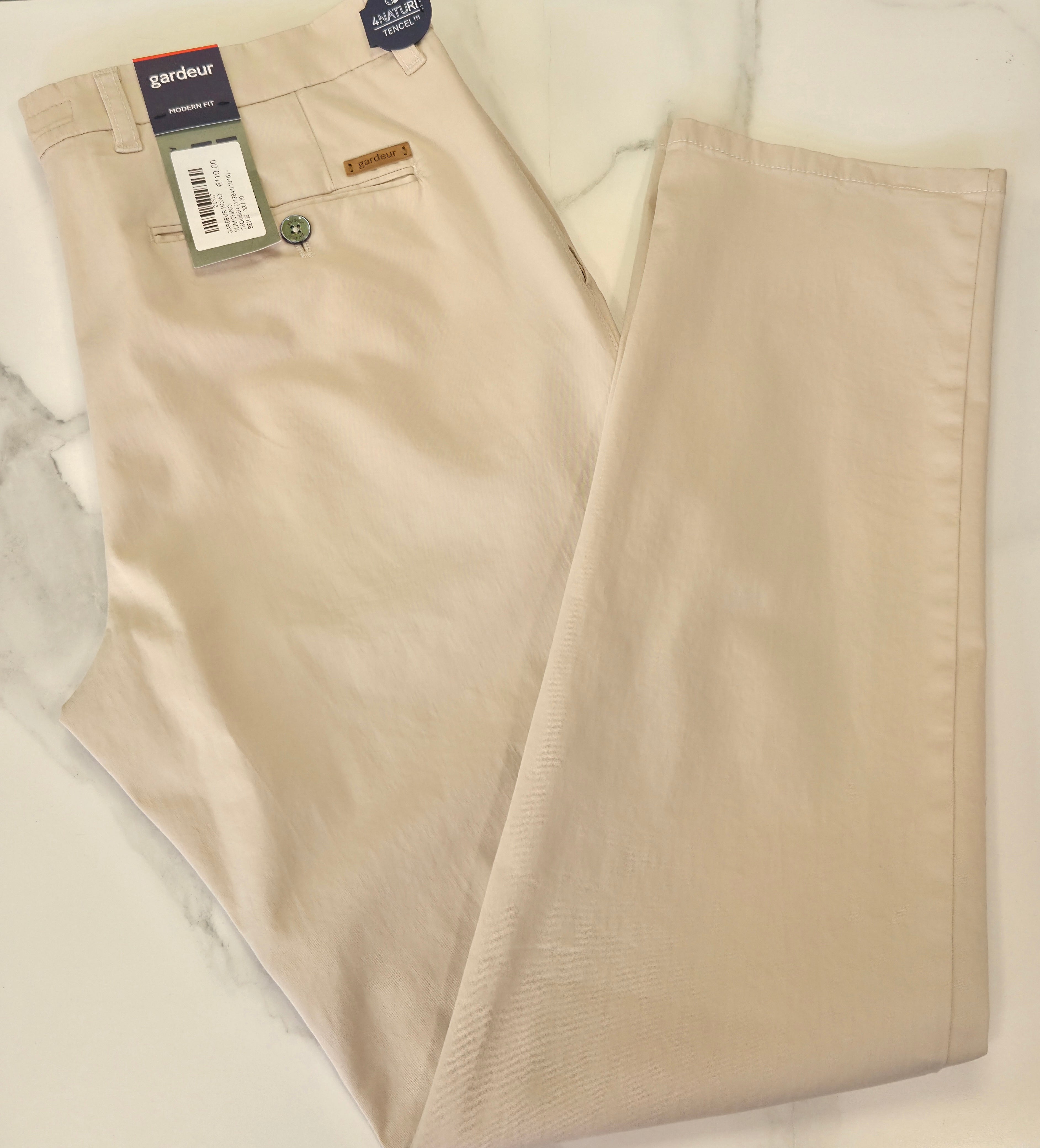 GARDEUR BONO SLIM CHINO TROUSER (412841/1016) - BEIGE