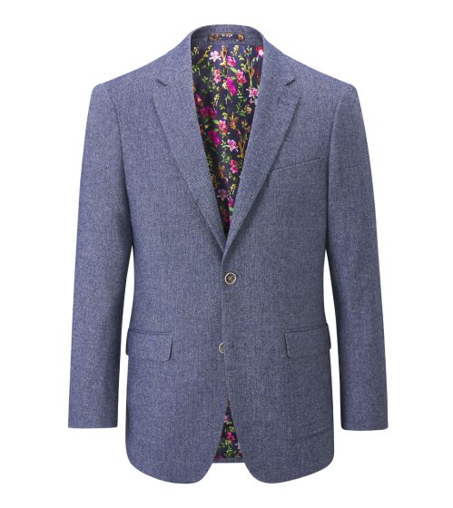 SKOPES JUDE HERRINGBONE BLAZER - NAVY BLUE
