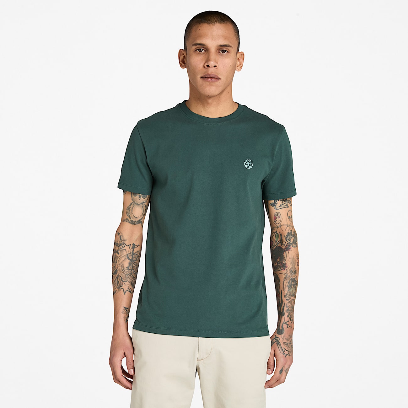 TIMBERLAND SMALL LOGO T-SHIRT  -EMERALD