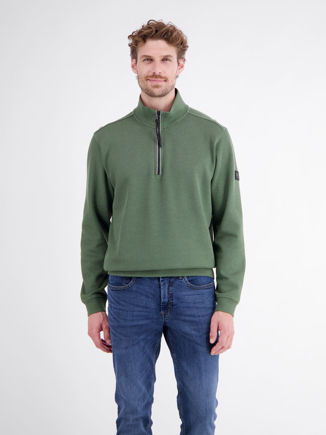 LERROS SELANIK 1/4 ZIP TROYER SWEATSHIRT - GREEN