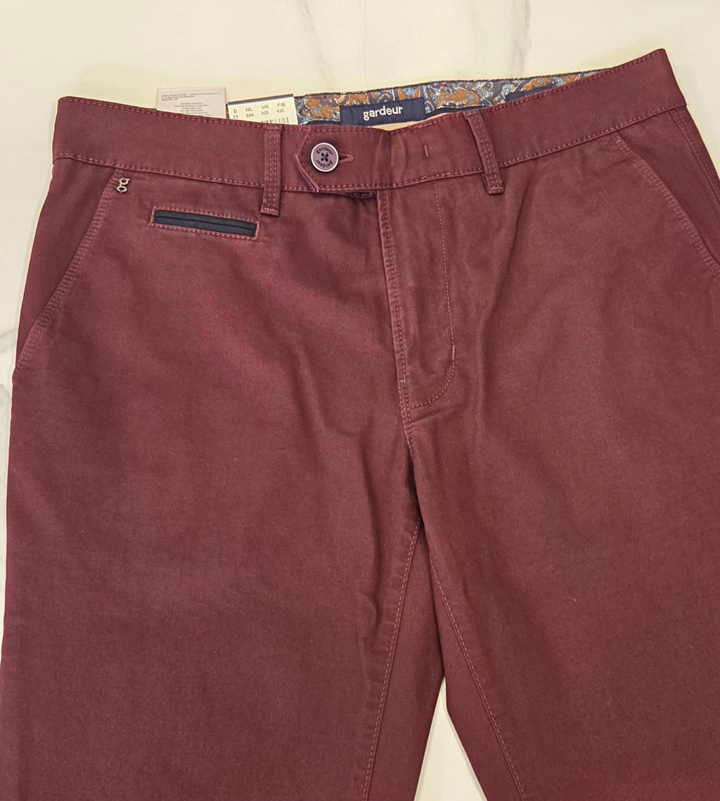GARDEUR BENNY SLIM CHINO TROUSER (418861/1049) - WINE