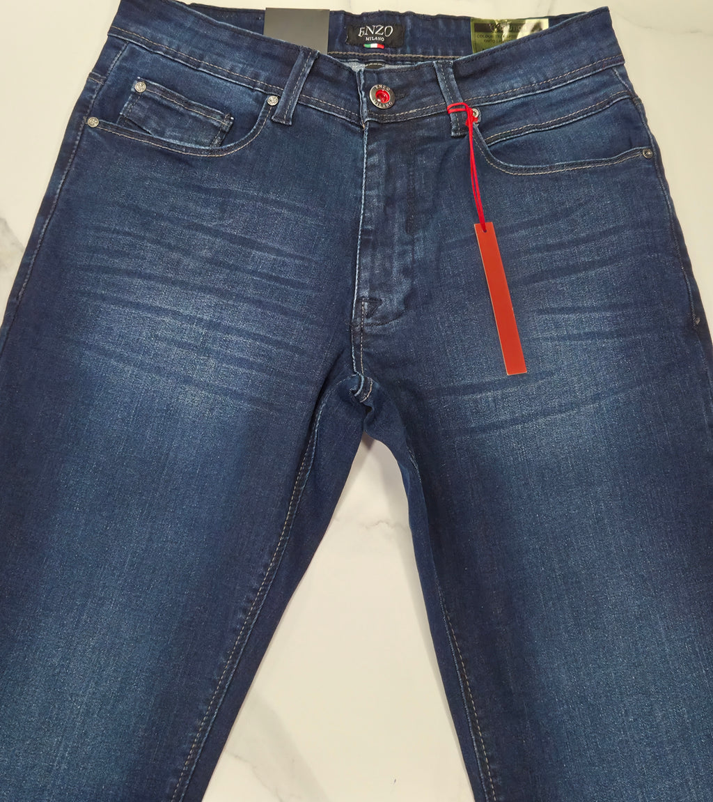 ENZO TAPERED STRETCH DENIM MJ53 - DARK WASH (DSW)