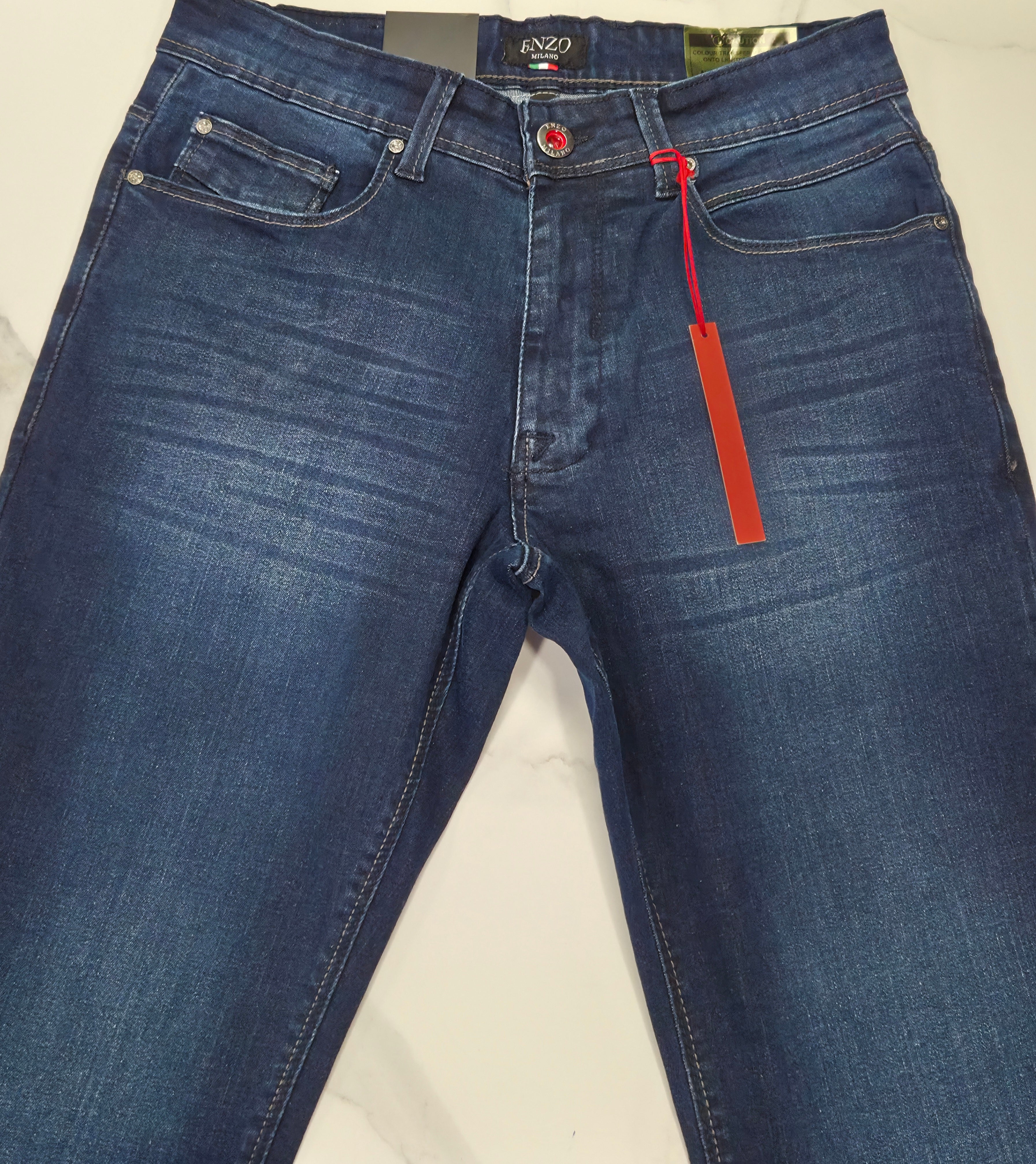 ENZO TAPERED STRETCH DENIM MJ53 - DARK WASH (DSW)