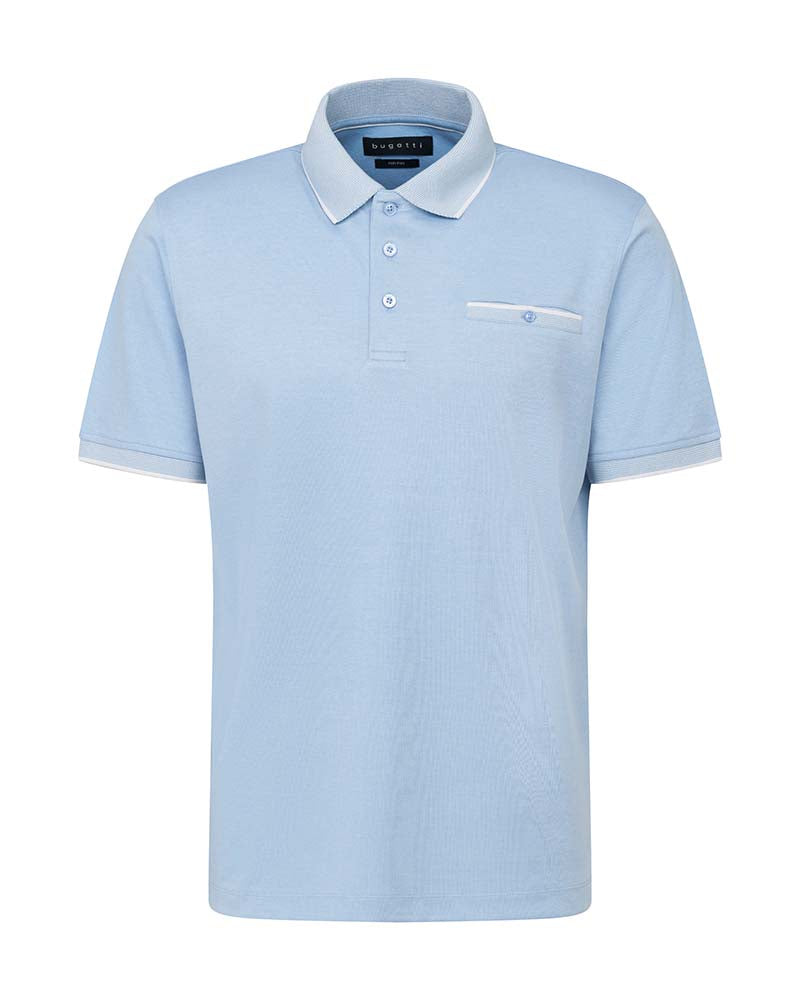BUGATTI POCKET POLOSHIRT - BABY BLUE