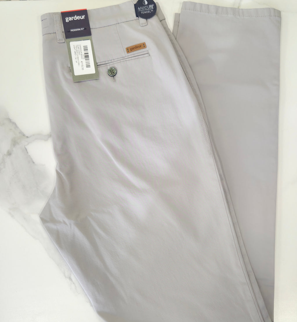 GARDEUR BONO SLIM CHINO TROUSER (412841/1092) - LIGHT GREY