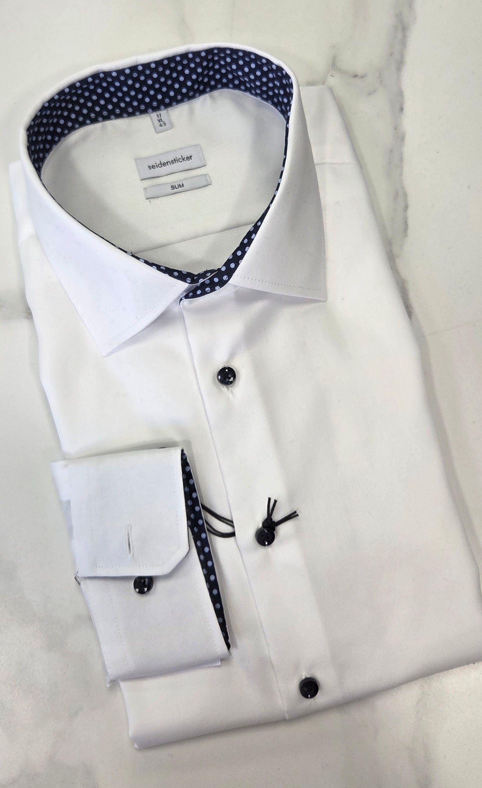 SEIDENSTICKER L/S SLIM FIT SHIRT 01.645330 - WHITE