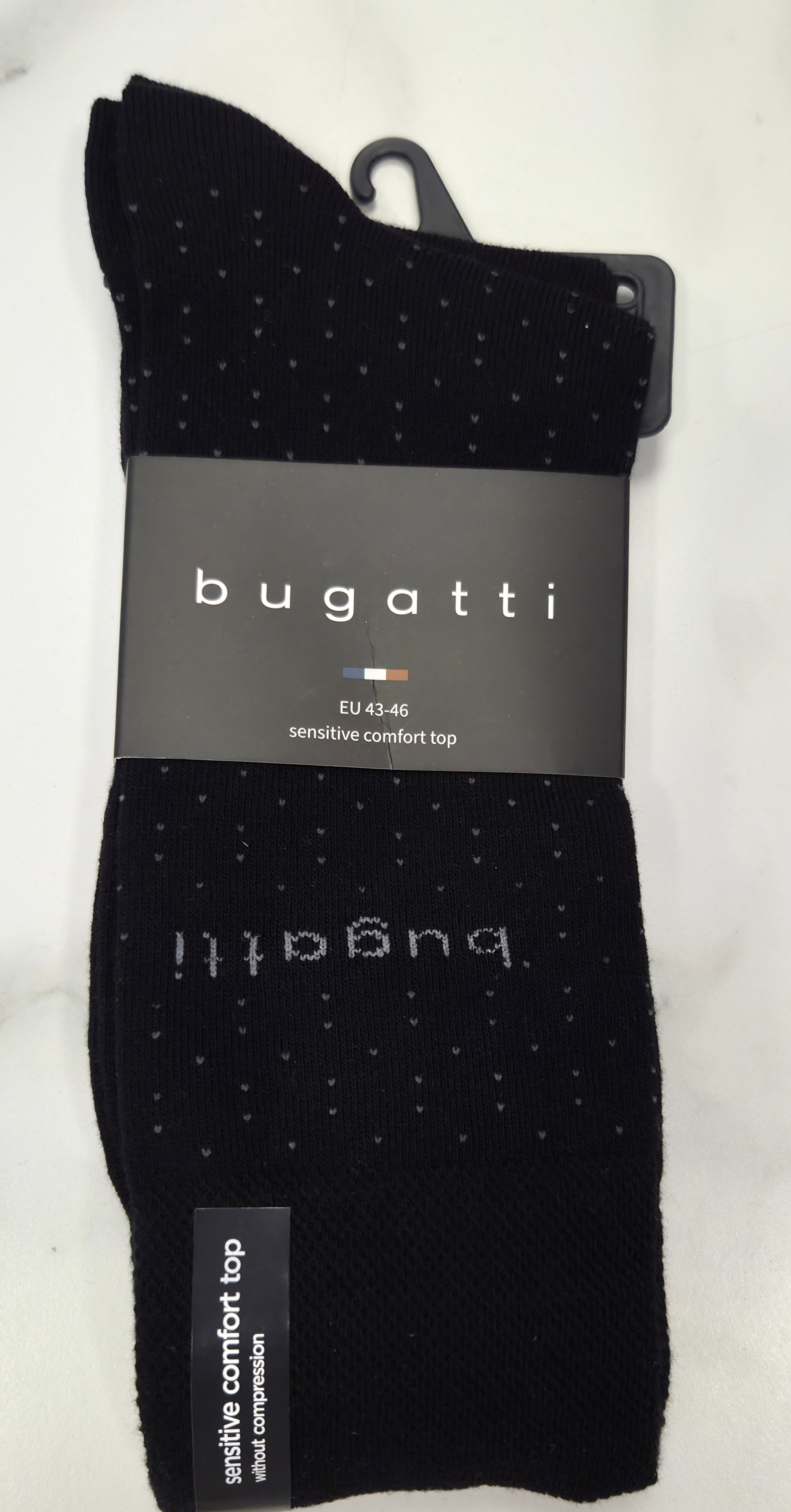 BUGATTI 2 PACK SOCKS DOTS (6264) - BLACK