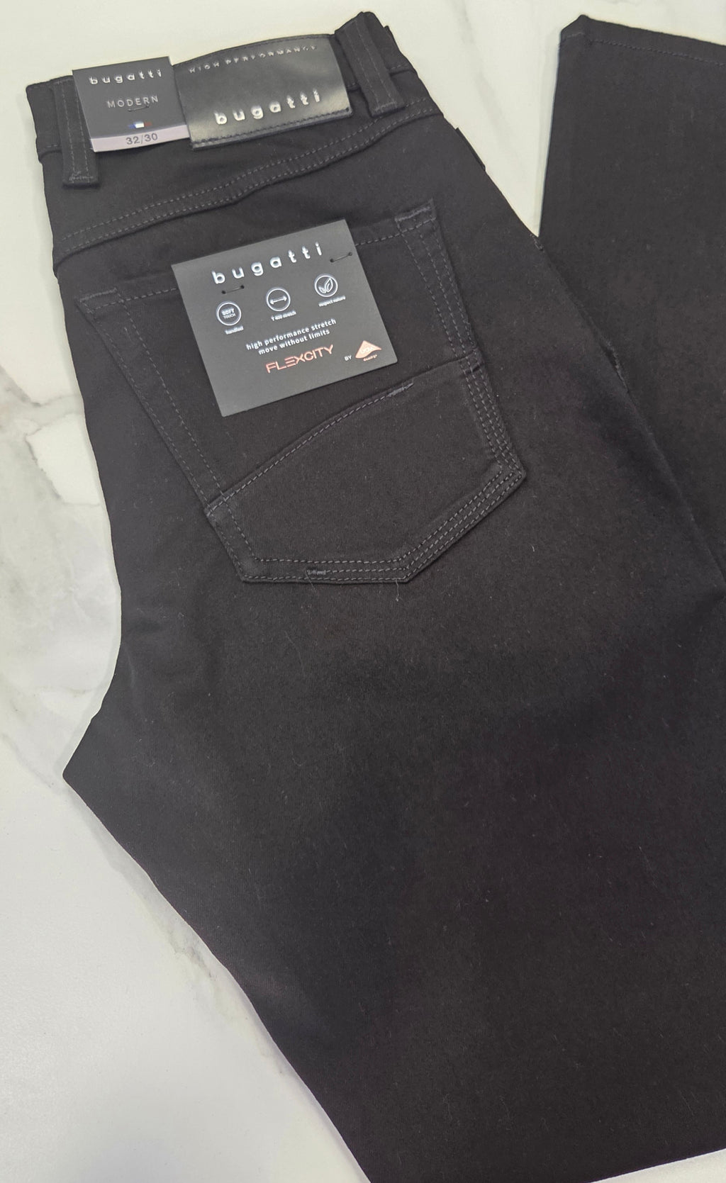 BUGATTI FLEXCITY STRETCH JEANS (3278D/96635/290) - BLACK