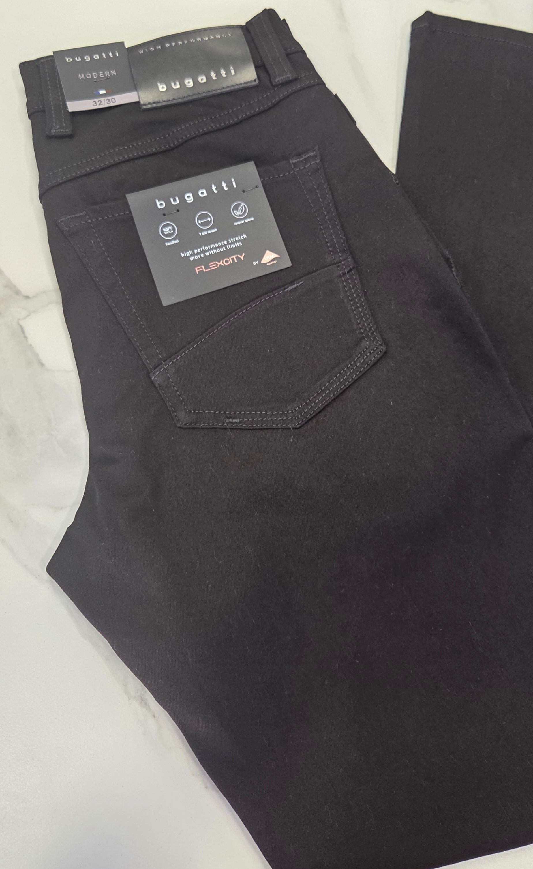 BUGATTI FLEXCITY STRETCH JEANS (3278D/96635/290) - BLACK