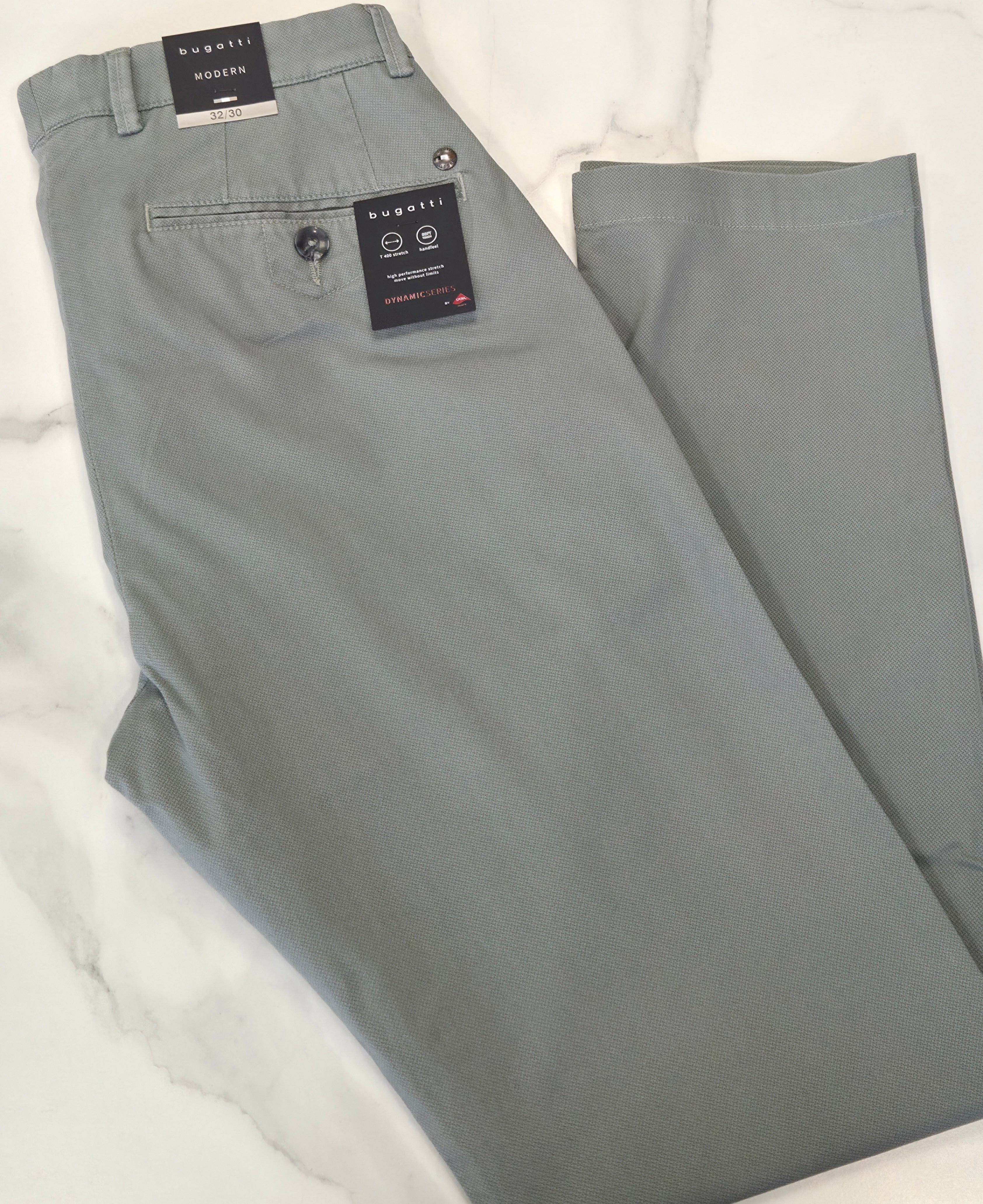 BUGATTI DYNAMIC HI STRETCH CHINO (16370E/550) - GREEN