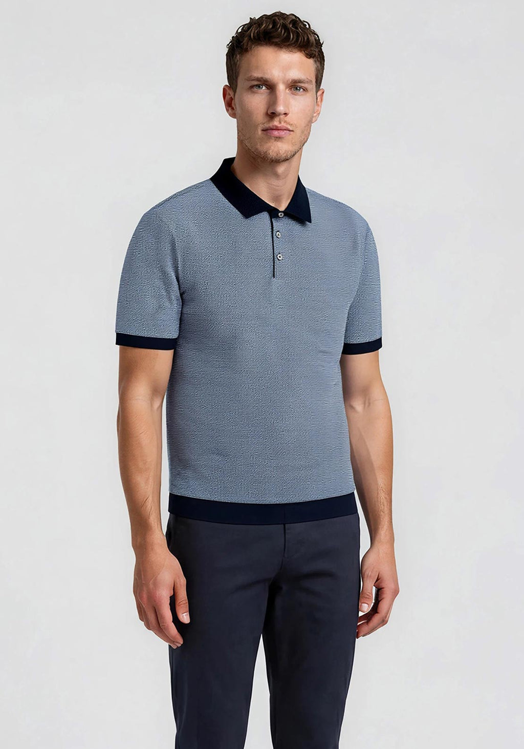 BUGATTI POLO SHIRT (15107E/320) - BLUE/NAVY