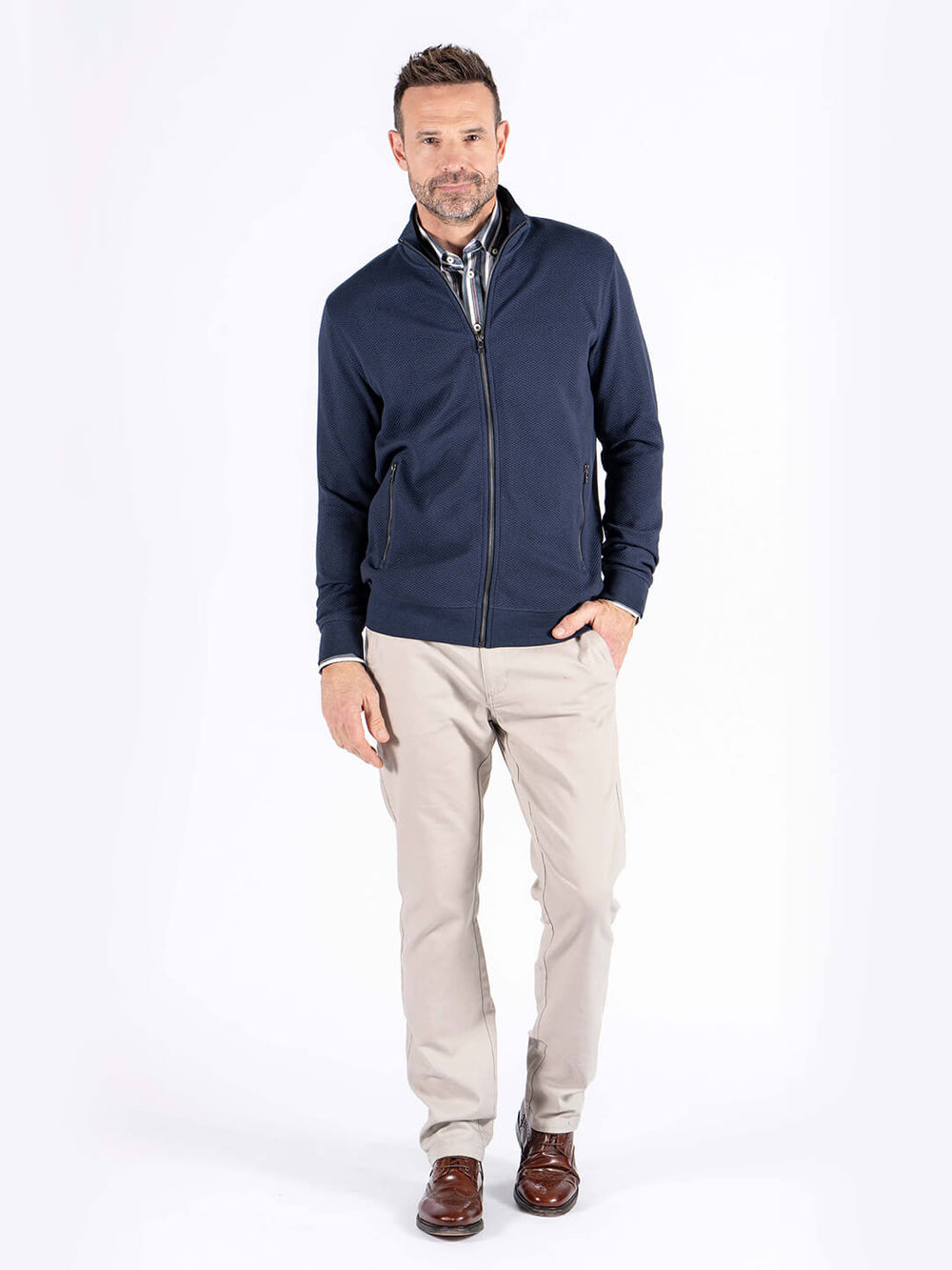 PRE END TONY ZIP SWEATSHIRT - NAVY