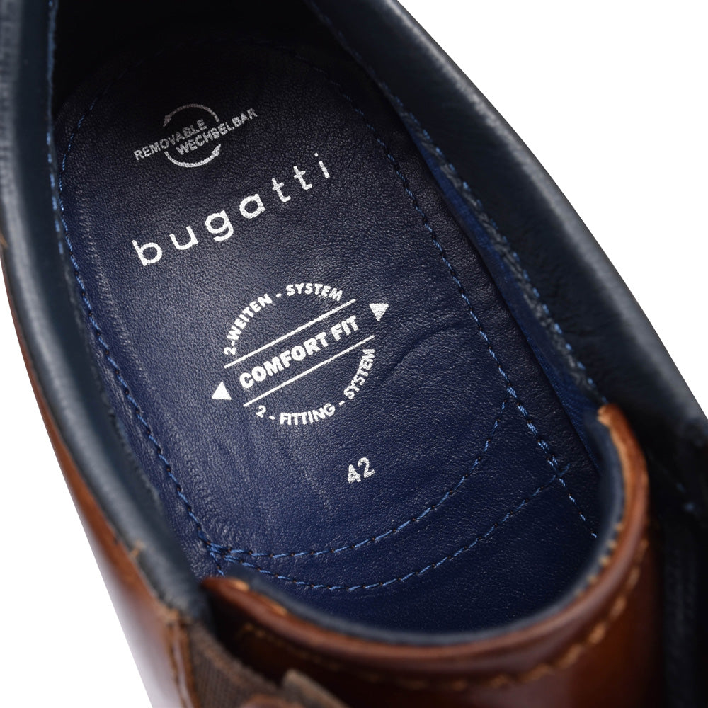BUGATTI MAIK EXKO WIDE FIT/REMOVABLE INSOLE- TAN