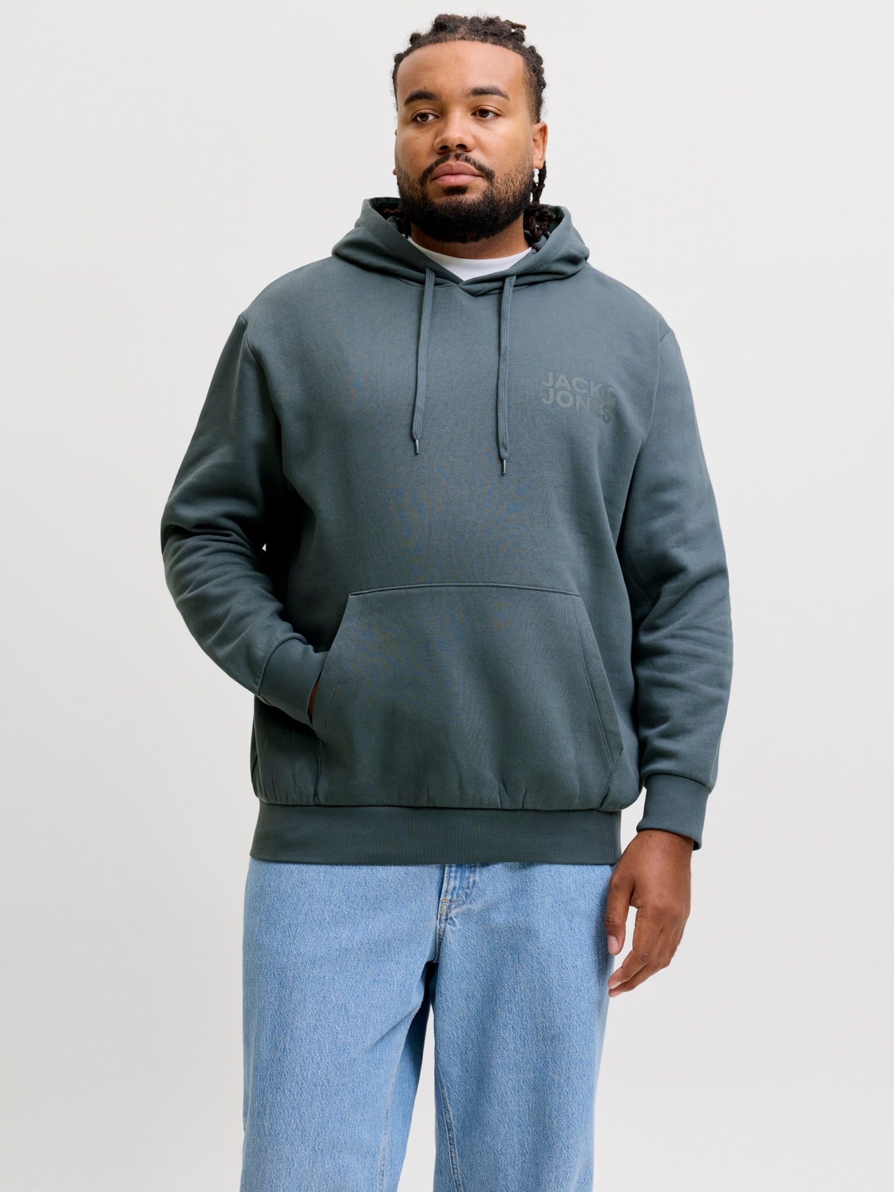 JACK & JONES HOODIE PLUS SIZE - NAVY BLUE