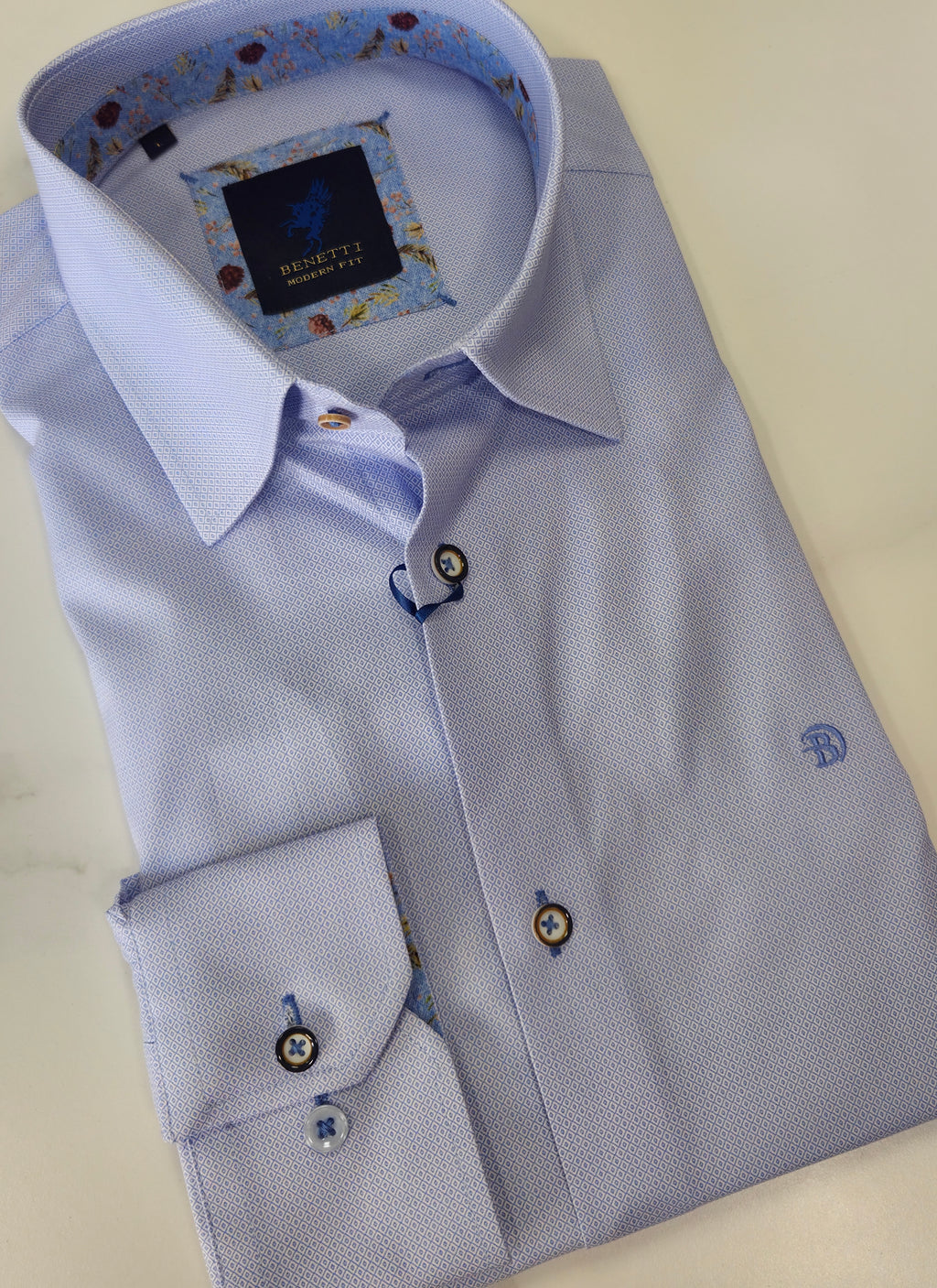 BENETTI ARLO L/S SHIRT -BLUE