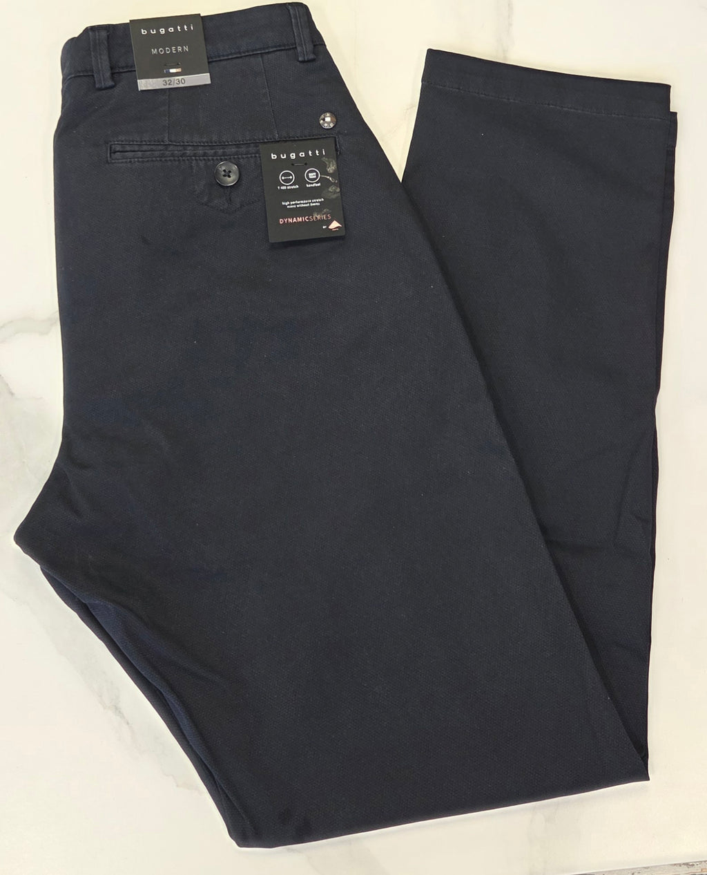 BUGATTI DYNAMIC STRETCH CHINO (26395F/390) - NAVY