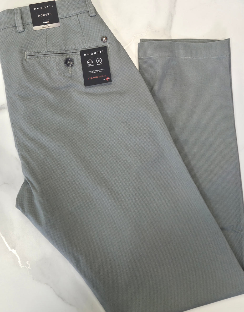 BUGATTI DYNAMIC HI STRETCH CHINO (16370E/550) - GREEN