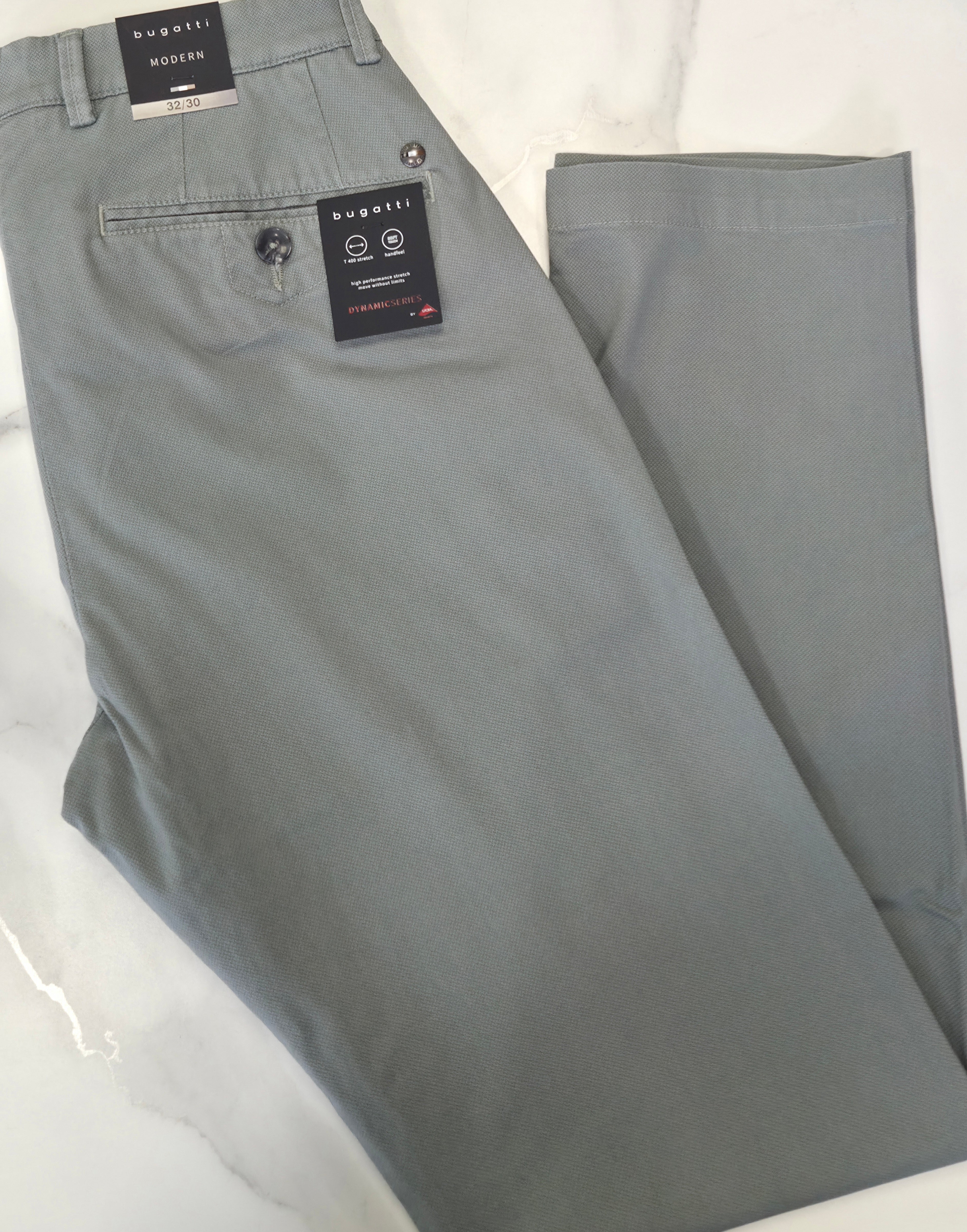 BUGATTI DYNAMIC HI STRETCH CHINO (16370E/550) - GREEN