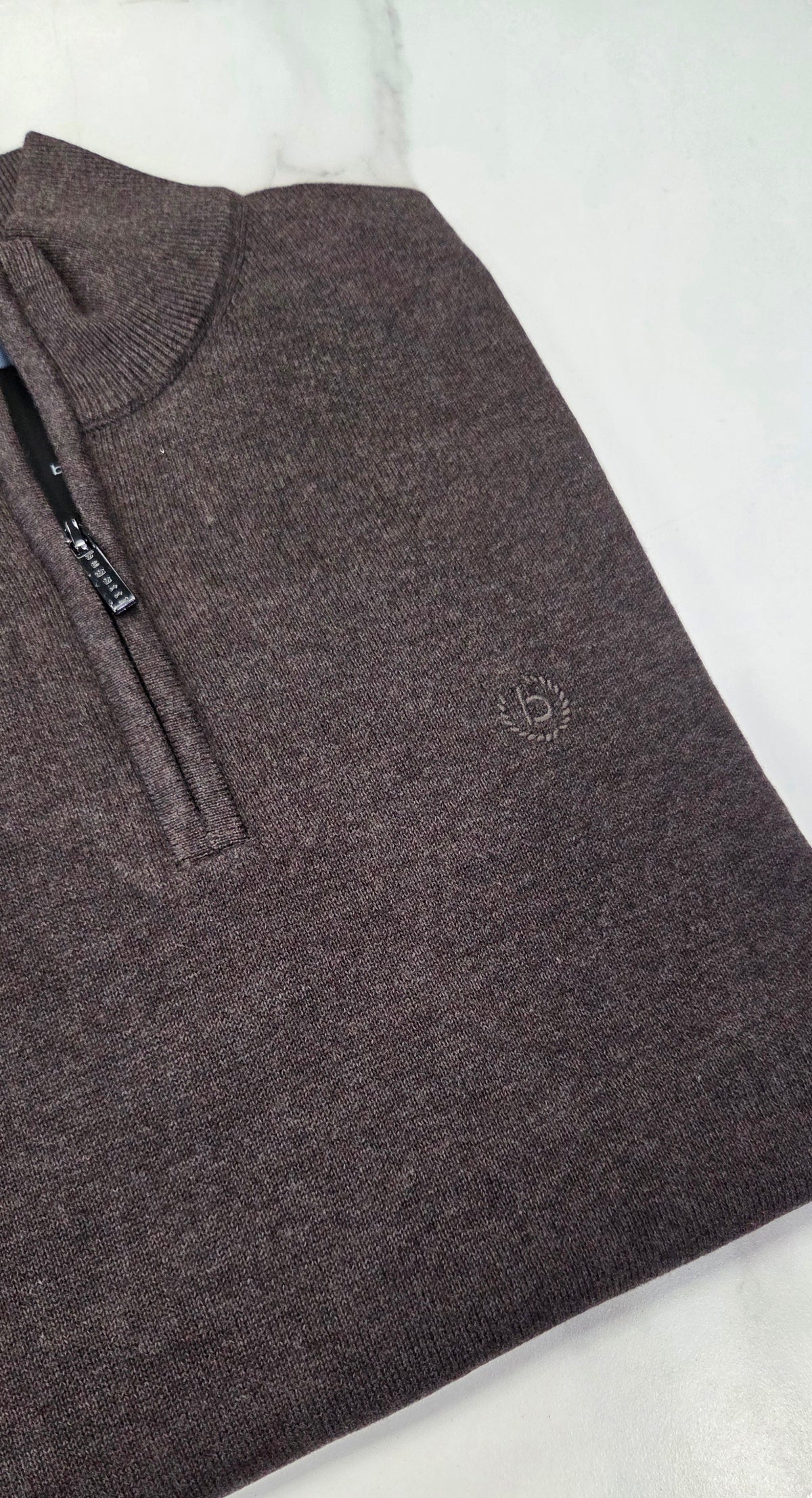 BUGATTI 1/4 ZIP KNITWEAR (25529F/90) - MOCHA