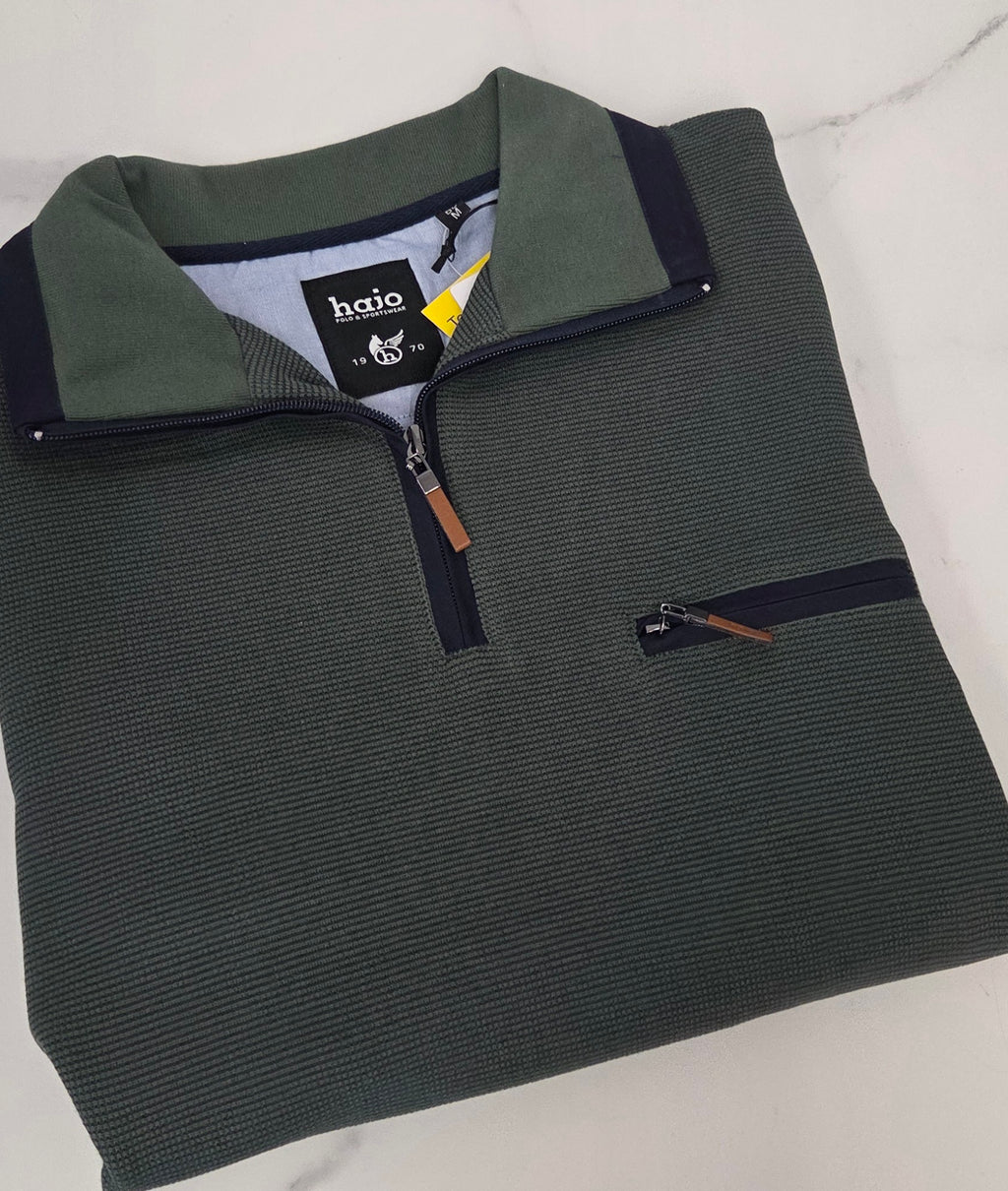 HAJO 1/2 ZIP SWEATSHIRT (26222/3/592) - SAGE