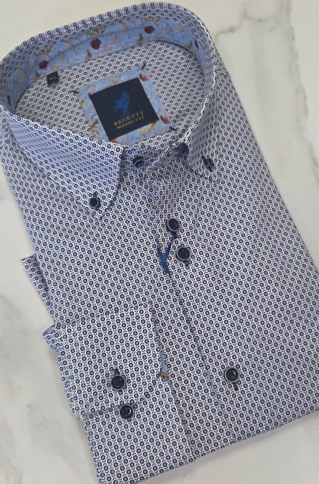 BENETTI CARLOS L/S SHIRT - BLUE