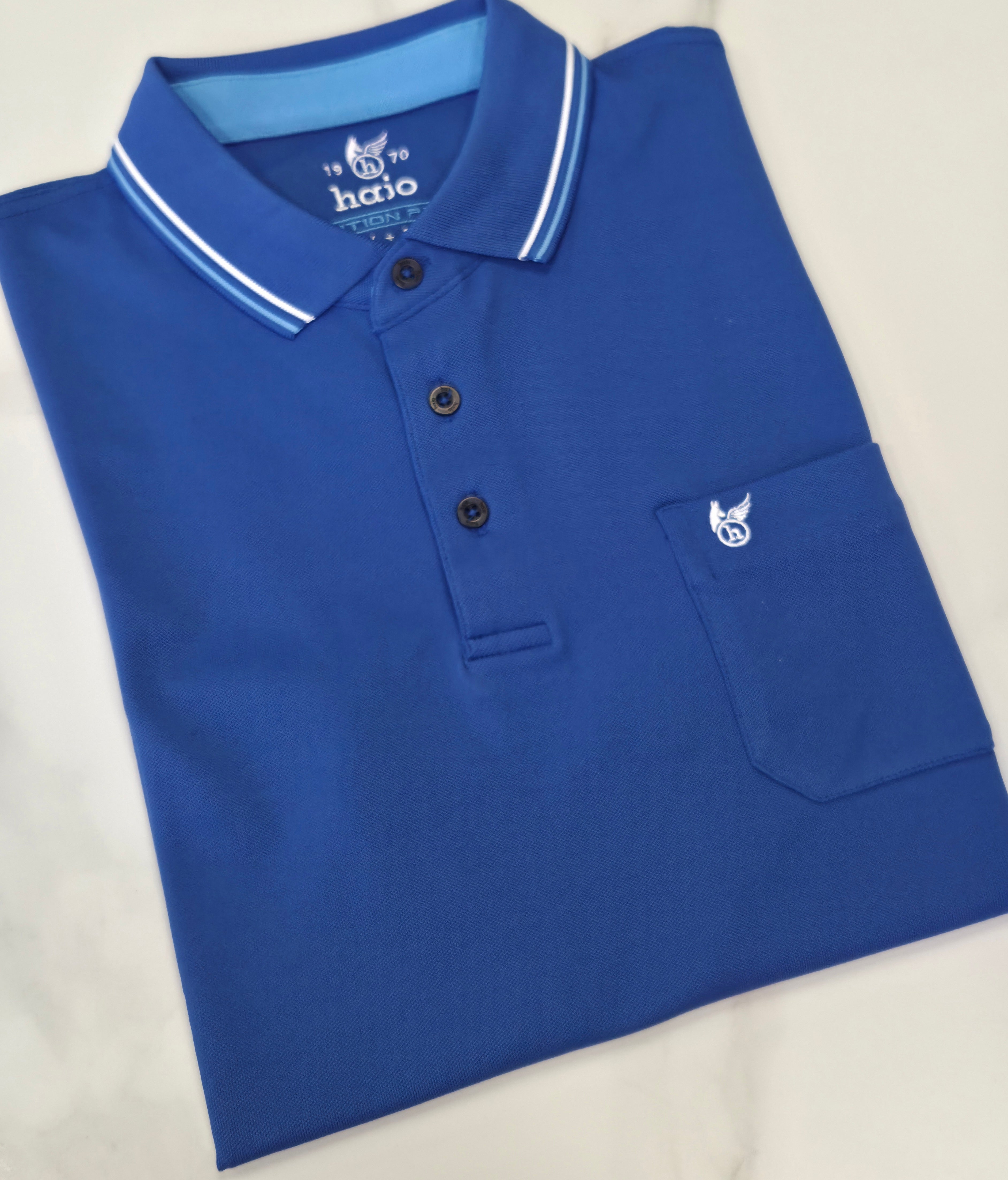 HAJO POLO SHIRT - BRIGHT BLUE
