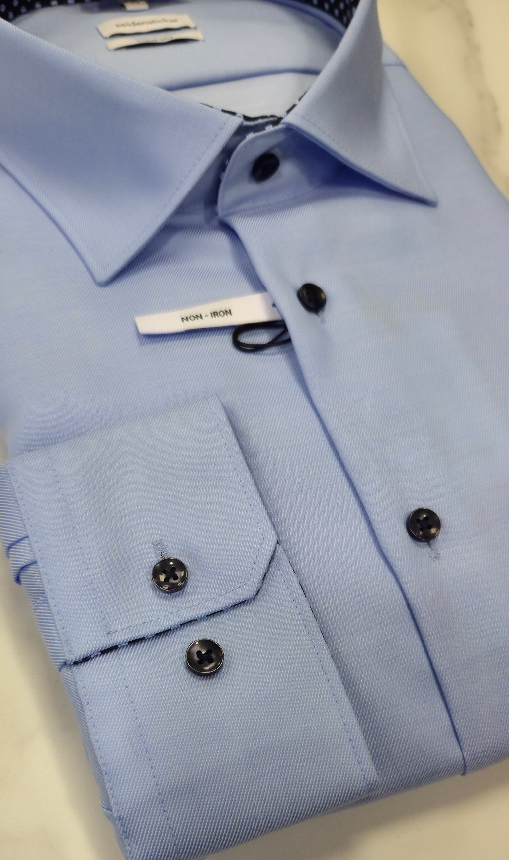 SEIDENSTICKER KENT REGULAR FIT L/S SHIRT PLUS SIZED (01.845542) - BLUE