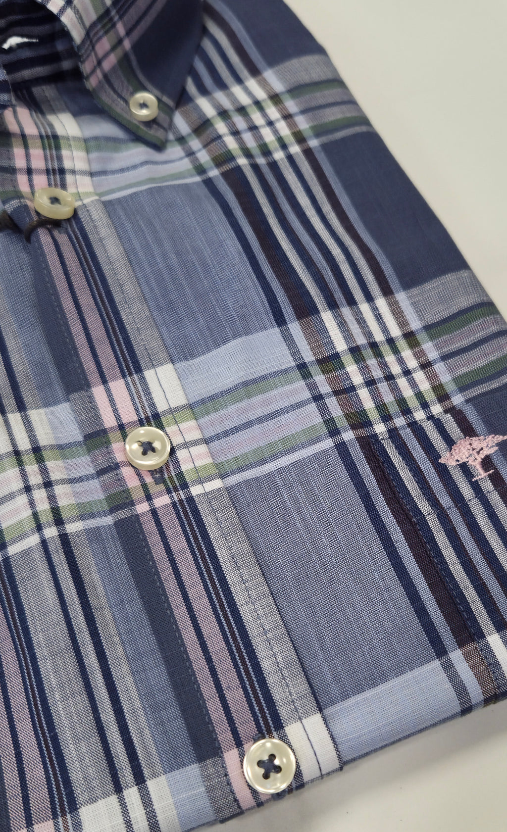 FYNCH HATTON SUB CHECK S/S SHIRT  - MULTI