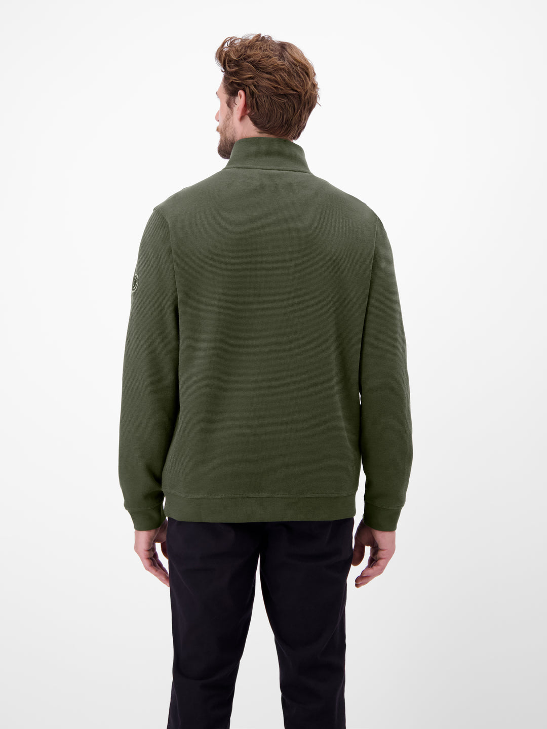 LERROS SELANIK 1/4 ZIP SWEATSHIRT  - KHAKI