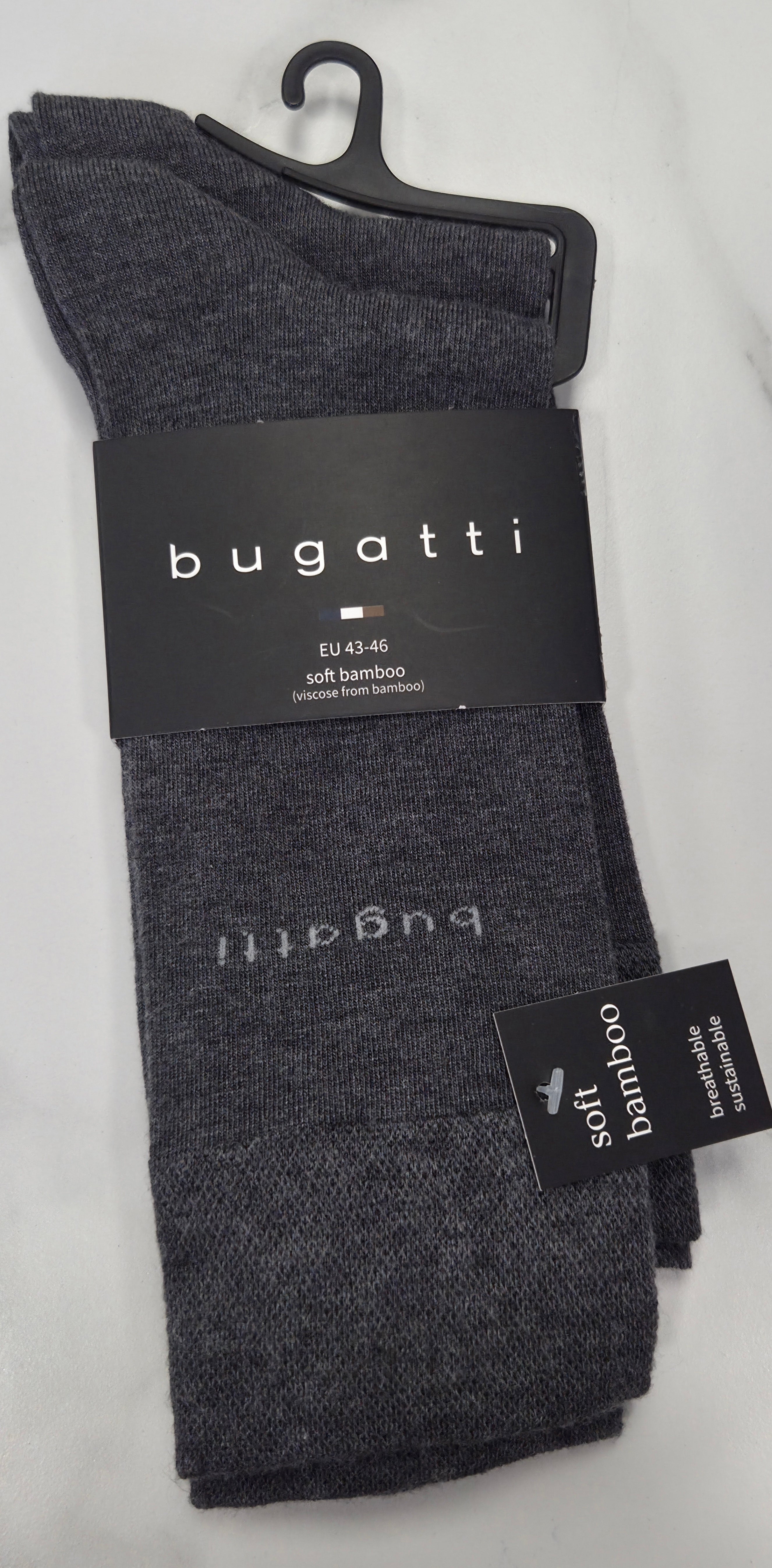 BUGATTI 2 PACK BAMBOO SOCK - GREY