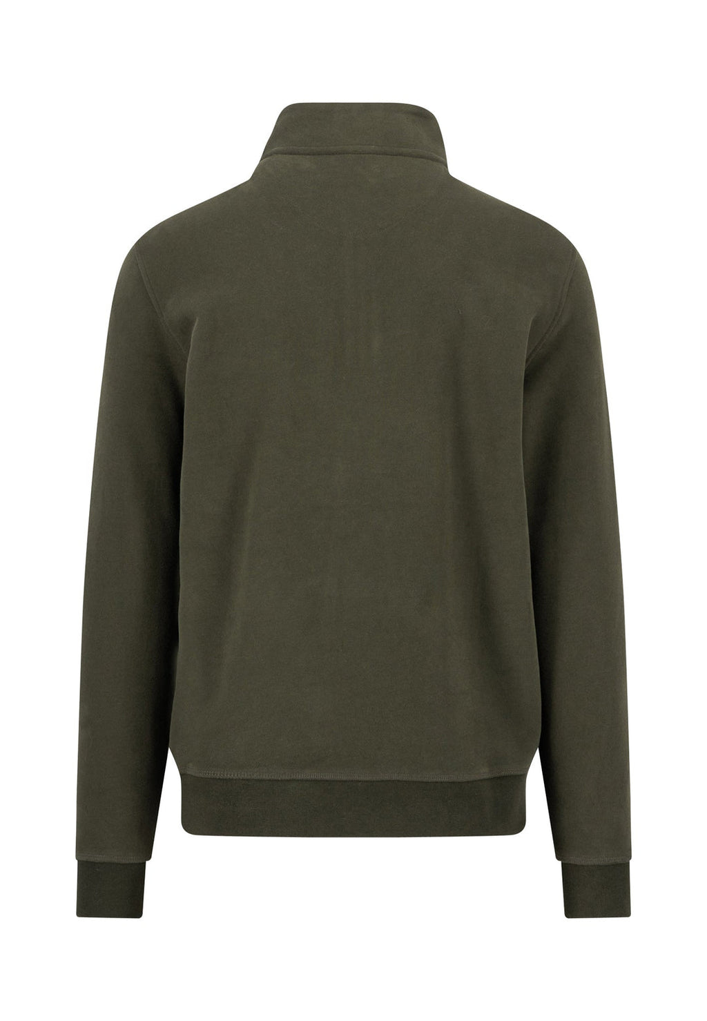 FYNCH HATTON 1/4 ZIP SWEATSHIRT - KHAKI